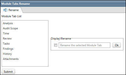 Module Tabs - Rename