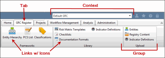 Navigation Ribbon - Elements