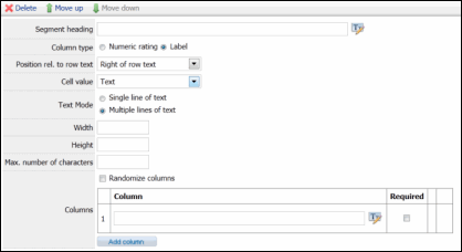 AM 4.0 - Questions - Matrix Segment Label Height