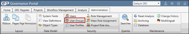 Navigation User Groups