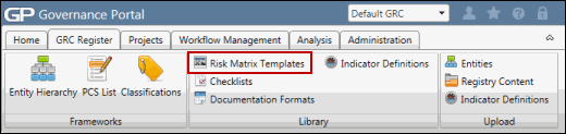 Risk Matrix Templates - Navigation