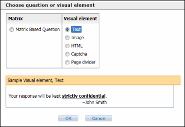 Visual Elements - Matrix based