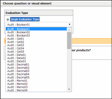 evaluation fields-project type