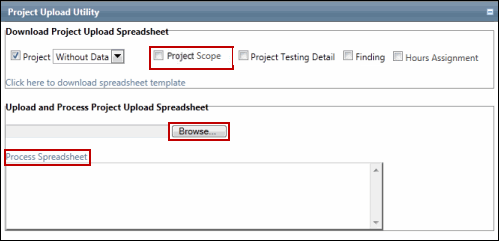 project scoping upload utility