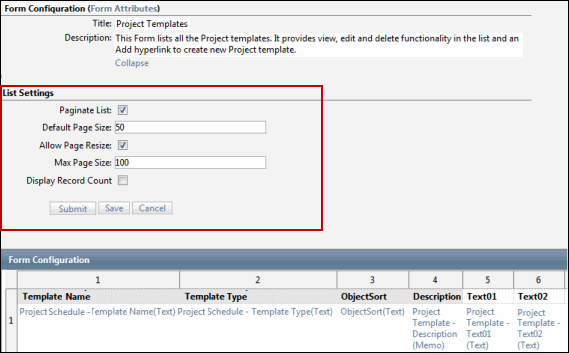 Configure List Settings